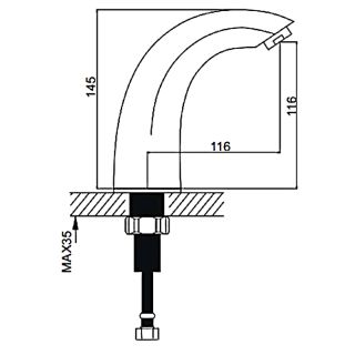 Сенсорный смеситель для раковины Gappo G517 хром